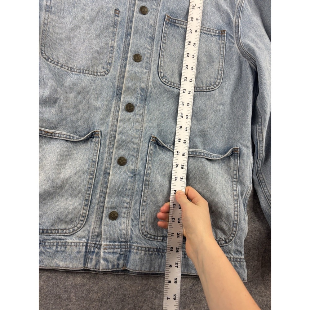 Madewell‎ Men's Denim Barn Chore Jacket in Seaford Wash Snap Button Collared SEE - Picture 3 of 10